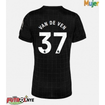 Camiseta Tottenham Hotspur Micky van de Ven #37 Visitante Equipación para mujer 2025-26 manga corta